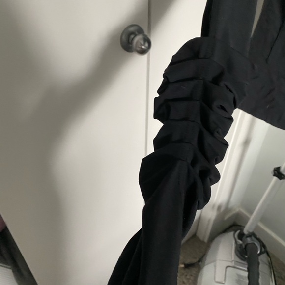 Karma Zip up black spandex sweater - Black - Picture 2 of 6